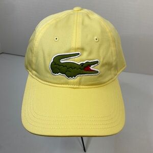 New Lacoste Yellow Corton Hat Logo